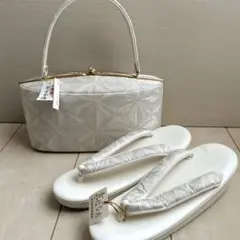 和装用バッグ 草履　セット　西陣織　ダイヤ箔 ハンドバッグ　フォーマルバッグ