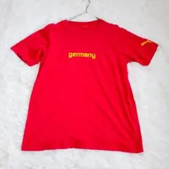 プーマ 半袖 Tシャツ ロゴプリント M 赤 germany スポーツウェア