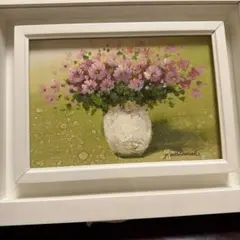 江口登 油彩画 『花』額装 直筆サイン有 厚塗り 肉筆 静物画 - メルカリ