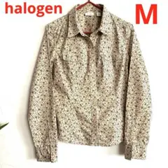 halogen 花柄 長袖シャツ レディース