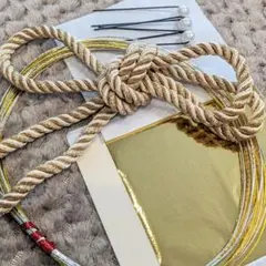 成人式　髪飾り　前撮り　水引