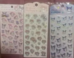 ダイソーぷくっとシール サンリオ　マイメロ　クロミ　メロクロ　3点セット