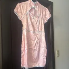 ピンク チャイナドレス ウサギ耳カチューシャ セット