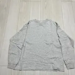 グレー 長袖カットソー ポケット付き