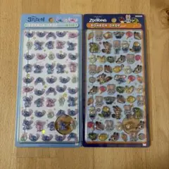 ボンボンドロップシールミニ 新品未使用ズートピア＆スティッチ 2種まとめ売り