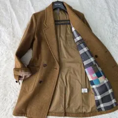 【稀少/美品】RED EAR チェスターコート ツイード生地 カーキ系