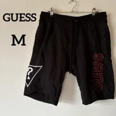 GUESS 【M】ゲス ハーフパンツ ショートパンツ ブラック ロゴ メンズ