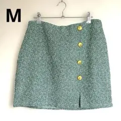 ツイード 金ボタン ミニスカート