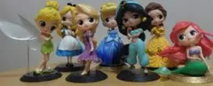 【梱包済み】ディズニープリンセス Qposket フィギュア 7体セット