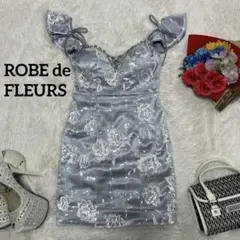 【最終値下げ】ROBE de FLEURS 3Dフラワー×ラメ刺繍レース 最終値下げ】ROBE de FLEURS 3Dフラワー×ラメ刺繍レース - メルカリ