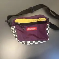 Dickies ショルダーバッグ 紫/黄色/チェック柄