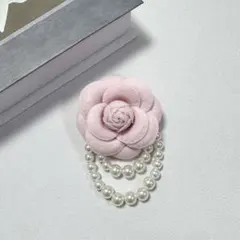 コサージュ ブローチ お花 ピンク 2連パール 入学式 卒業式 フォーマル