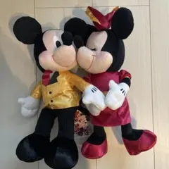 ミッキー＆ミニー ぬいぐるみ キス