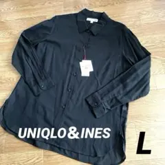 【完売品】 UNIQLO INESコラボ シアーシャツ ブラック Lサイズ
