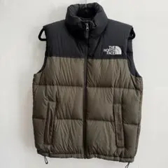 THE NORTH FACE Nuptse vest オリーブ×ブラック M美品