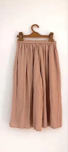 ユニクロ　シャーリング　パンツ　ワイドパンツ　130 ピンク