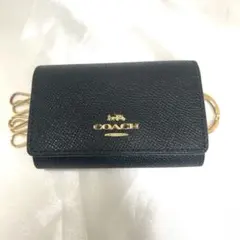 COACH ブラック 革　キーケース