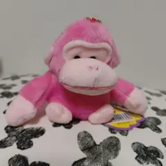 わんぱく！ごりらぶらざーず ぬいぐるみマスコット ピンク らっき━ 匿名配送