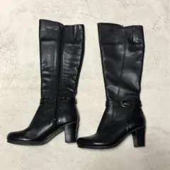 寄付対象品 イング ing サイドジップ ロングブーツ ヒール 22.5