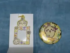 ちいかわ　うさぎ　缶バッジ　ミニフォトホルダー