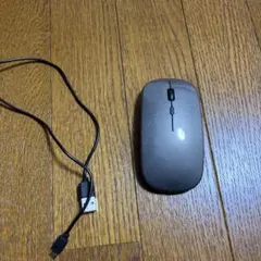 超薄型　静音ワイヤレスUSBマウス グレー2.4GHz