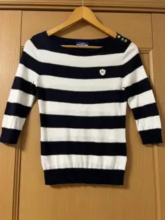 バーバリーブルーレーベル　クレストブリッジ　七分丈カットソー　38サイズ