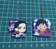 【★最終価格★】★ ワンピース　ロビン　ルフィ　ラバー　キーホルダー　２点★
