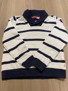 プチバトー　マリン風ボーダートレーナー　128㎝　8ans