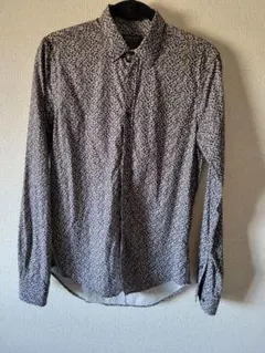 ZARA MAN 花柄 スリムフィット 長袖シャツ S