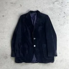 ~90's ユーロヴィンテージ ポーランド製 ベロア テーラードジャケット 古着