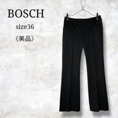 美品✨【ボッシュ】レディーススラックス　オフィス　カジュアル　ウール混　ブラック