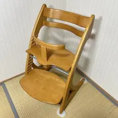 美品 大和屋 すくすくチェア ウェーブ ハイチェア テーブル ガード付