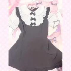 Secret Honey リボンフリルレイヤード風半袖セットアップ