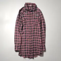 L.G.B. ハの字ジップチェックシャツ CHECK SHIRTのサムネイル