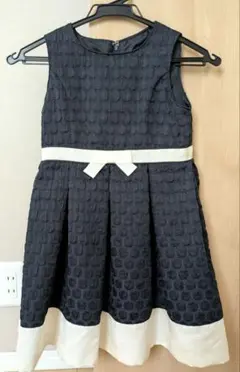 組曲 フォーマルワンピース 120 ネイビー 入学式 発表会　セレモニー