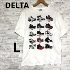 [DELTA デルタ] FLIGHT CLUBスニーカープリント Tシャツ L