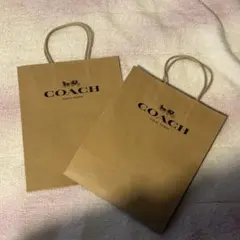 COACH ブラウン ショッピングバッグ 2枚