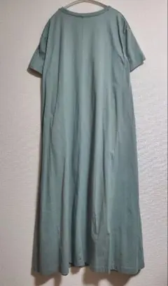 GU／ロングワンピース／XL／マーセライズコットン／綿／ゆったり／大きいサイズ