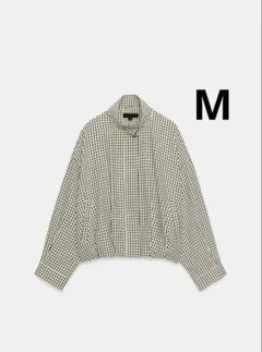 ZARA ザラ　チェック柄ボンバージャケット　新品、未使用のサムネイル