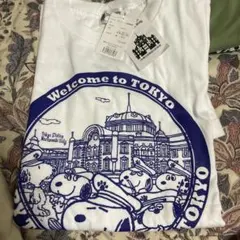 新品　東京駅限定　スヌーピー Tシャツ　美品　GU X L 2点セットのサムネイル