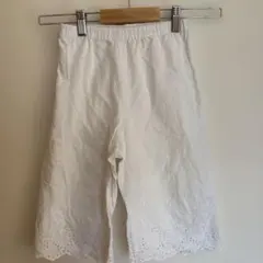 ハンドメイド刺繍入り ロングパンツ 裾フリルレースのサムネイル