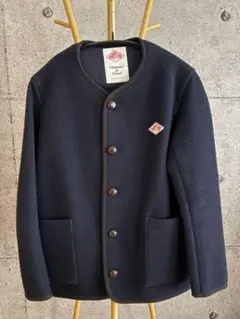 【美品✨】ダントン　danton ノーカラー　ウールジャケット　ネイビー　36 DANTON - DANTON / ダントン | ノーカラーウールコート | 36