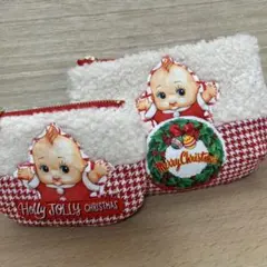 ころりんポーチ2個セット☆コヤンイサムチョン☆クリスマスキューピーちゃん☆ボア☆