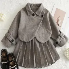 女の子用フォーマルセット グレー 130㎝