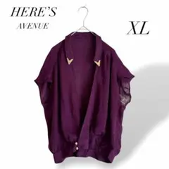 【ヒアーズ アベニュー】シアーブラウス カシュクール XL パープルのサムネイル