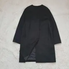 極美品✨近年✨23区 ウールカシミヤ ビーバー ノーカラー コート 　36