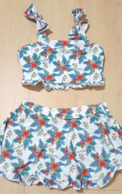 CECIL McBEE 水着 女の子 140 花柄 セパレート フリル