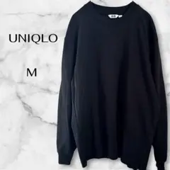 UNIQLO ブラック 長袖カットソー Tシャツ　M