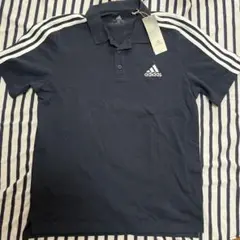 adidas ポロシャツ ネイビー Lサイズ 3ストライプのサムネイル