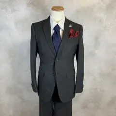 abx スーツ　セットアップ　背抜き　ブラック　Y5サイズ　ダブル裾　イタリア製